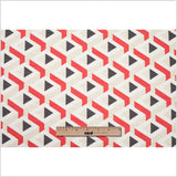 Spanish Red Geometric Woven