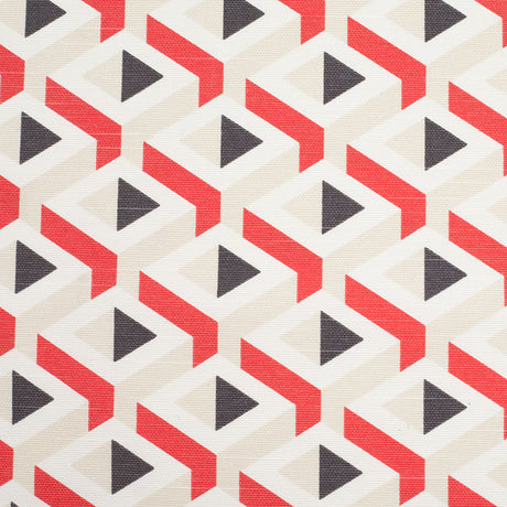 Spanish Red Geometric Woven