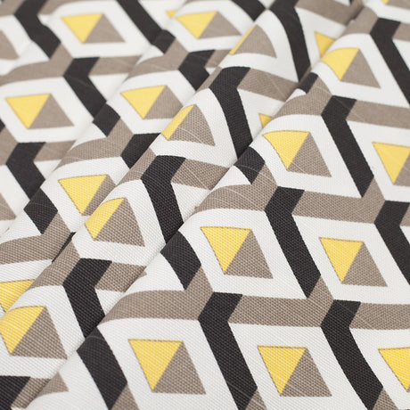 Spanish Yellow Geometric Woven