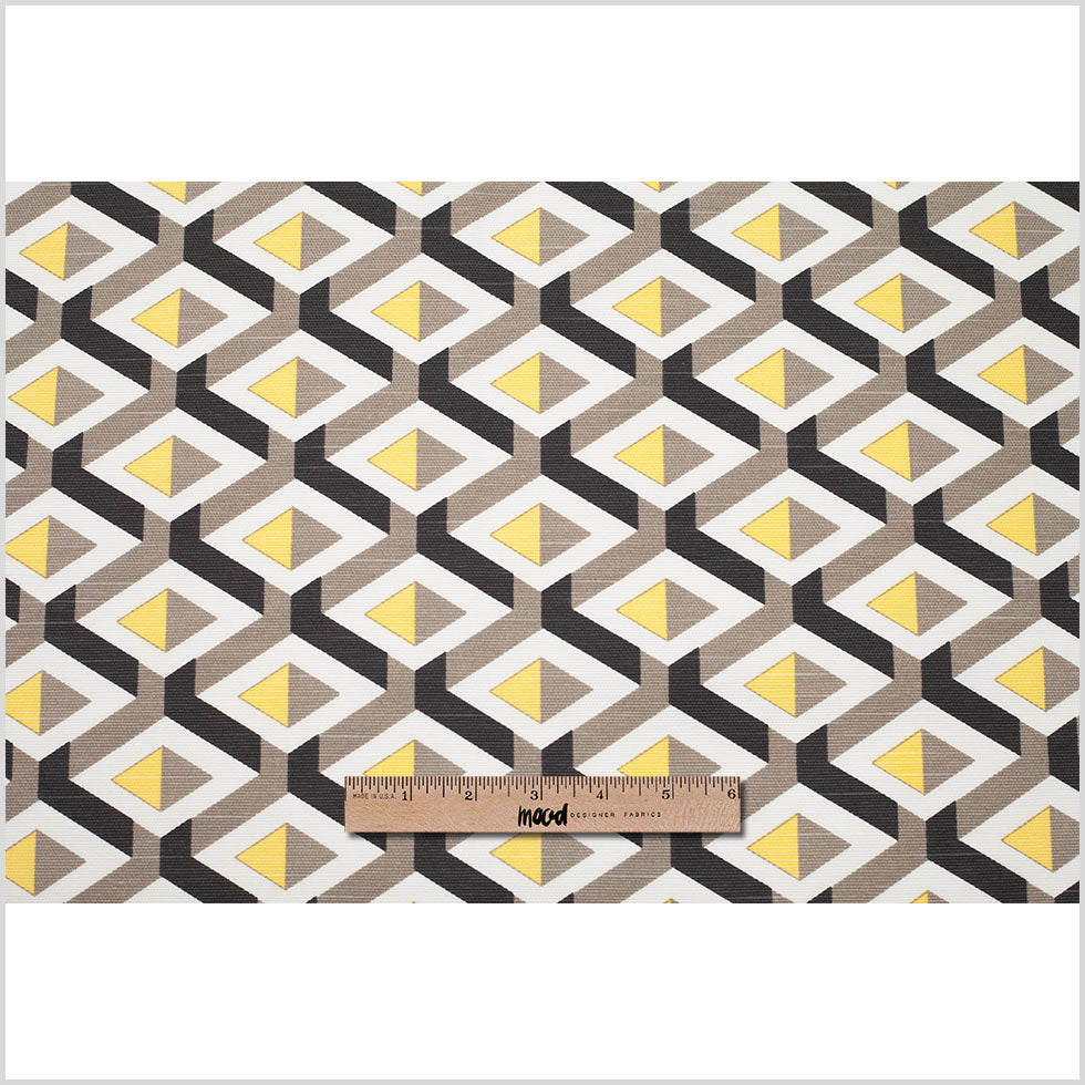Spanish Yellow Geometric Woven