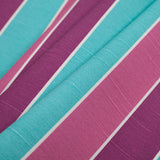 Spanish Aqua/Purple/Pink Striped Poly-Cotton Woven