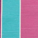 Spanish Aqua/Purple/Pink Striped Poly-Cotton Woven