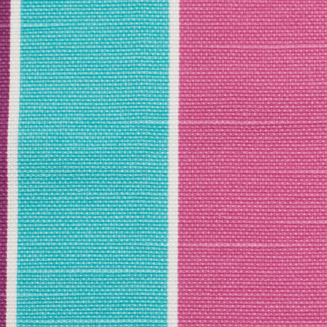 Spanish Aqua/Purple/Pink Striped Poly-Cotton Woven