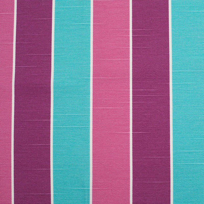 Spanish Aqua/Purple/Pink Striped Poly-Cotton Woven