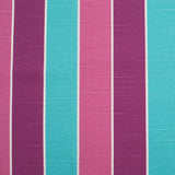 Spanish Aqua/Purple/Pink Striped Poly-Cotton Woven