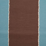 Spanish Blue/Brown Striped Poly-Cotton Woven