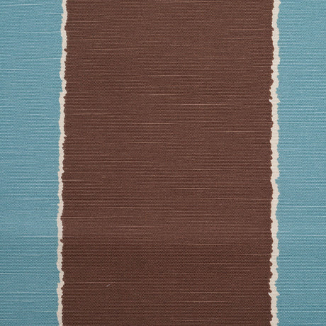 Spanish Blue/Brown Striped Poly-Cotton Woven