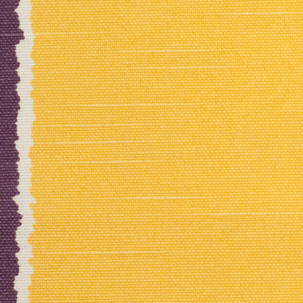 Spanish Yellow/Purple Striped Poly-Cotton Woven
