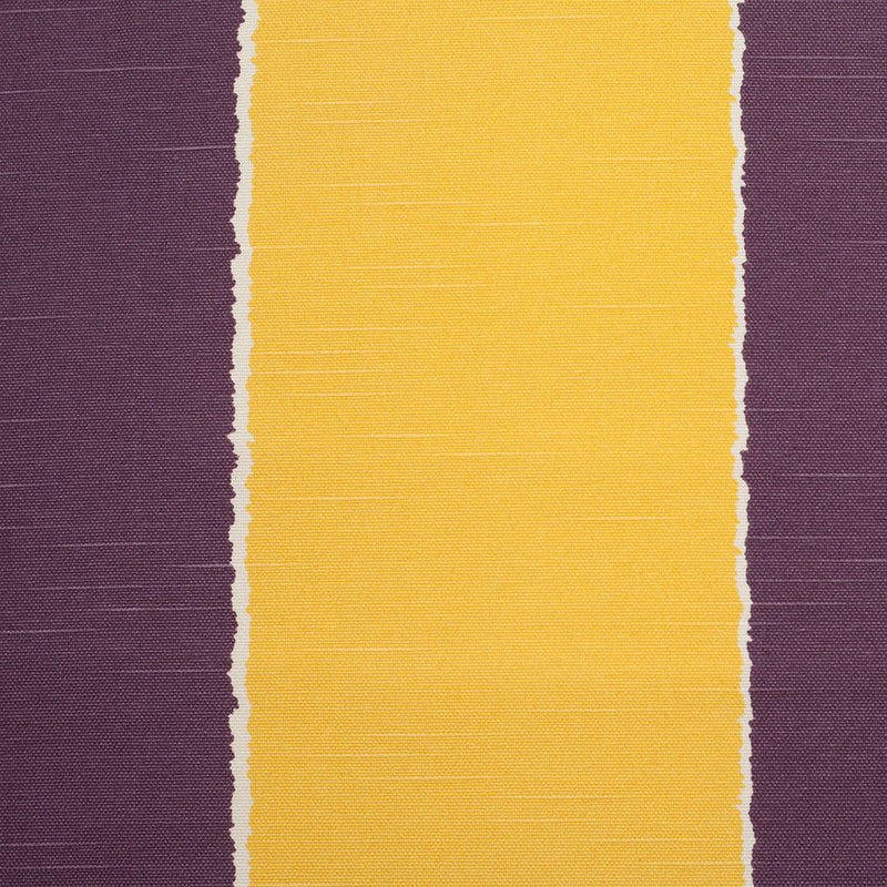 Spanish Yellow/Purple Striped Poly-Cotton Woven