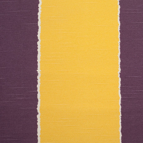 Spanish Yellow/Purple Striped Poly-Cotton Woven