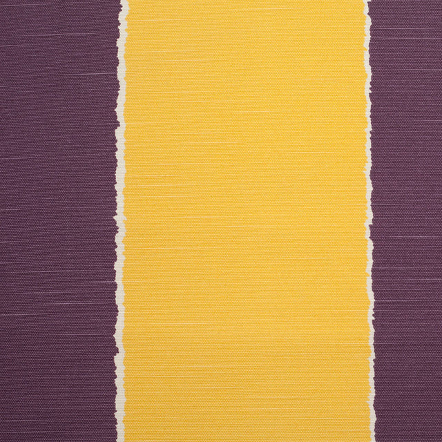 Spanish Yellow/Purple Striped Poly-Cotton Woven