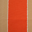 Spanish Orange/Brown Striped Poly-Cotton Woven
