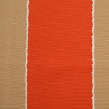 Spanish Orange/Brown Striped Poly-Cotton Woven