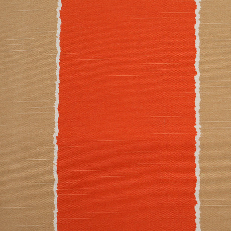 Spanish Orange/Brown Striped Poly-Cotton Woven