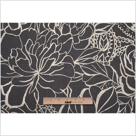 Spanish Gray Floral Woven