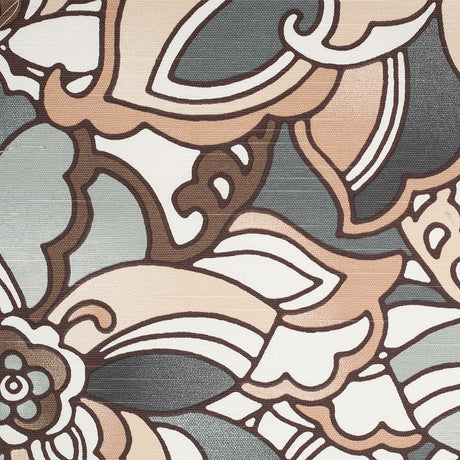 Spanish Gray/Brown Floral Woven