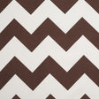 Spanish Espresso/White Geometric Poly-Cotton Woven
