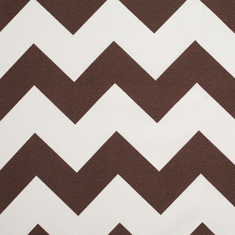 Spanish Espresso/White Geometric Poly-Cotton Woven