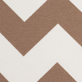 Spanish Mocha/White Geometric Poly-Cotton Woven