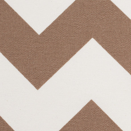 Spanish Mocha/White Geometric Poly-Cotton Woven