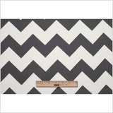 Spanish Gray/White Geometric Poly-Cotton Woven