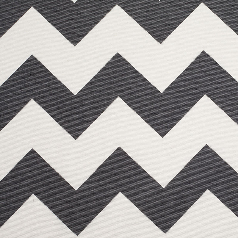 Spanish Gray/White Geometric Poly-Cotton Woven