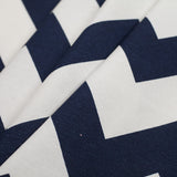 Spanish Navy/White Geometric Poly-Cotton Woven