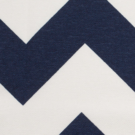 Spanish Navy/White Geometric Poly-Cotton Woven