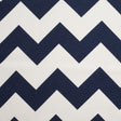 Spanish Navy/White Geometric Poly-Cotton Woven