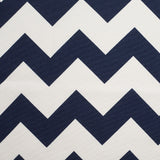 Spanish Navy/White Geometric Poly-Cotton Woven