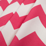 Spanish Pink/White Geometric Poly-Cotton Woven