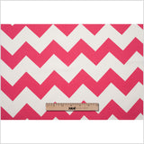 Spanish Pink/White Geometric Poly-Cotton Woven