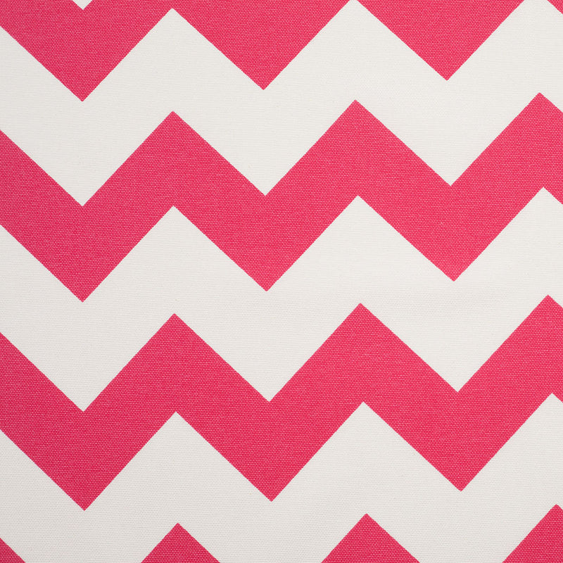Spanish Pink/White Geometric Poly-Cotton Woven
