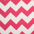 Spanish Pink/White Geometric Poly-Cotton Woven