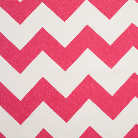 Spanish Pink/White Geometric Poly-Cotton Woven