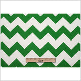 Spanish Green/White Geometric Poly-Cotton Woven