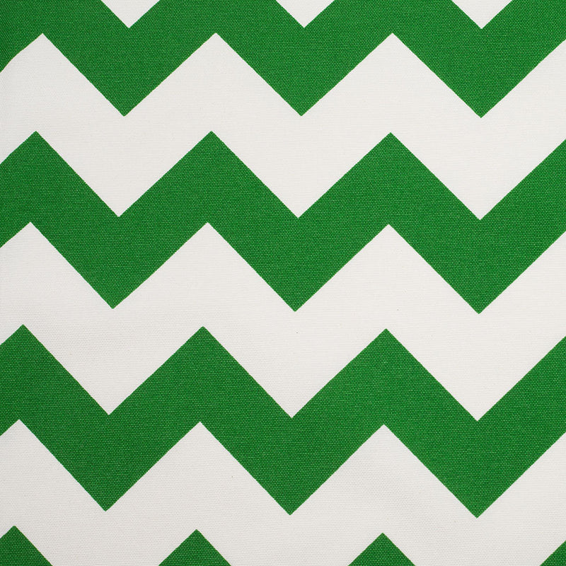 Spanish Green/White Geometric Poly-Cotton Woven