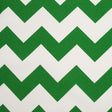 Spanish Green/White Geometric Poly-Cotton Woven