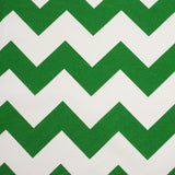 Spanish Green/White Geometric Poly-Cotton Woven