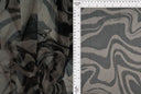 Flocked Mesh Stretch Fabric Geometric