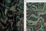 Flocked Mesh Stretch Fabric Geometric