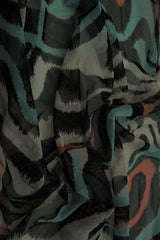 Flocked Mesh Stretch Fabric Geometric