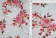 Floral Brushed DTY Stretch Knit Ivory Rose