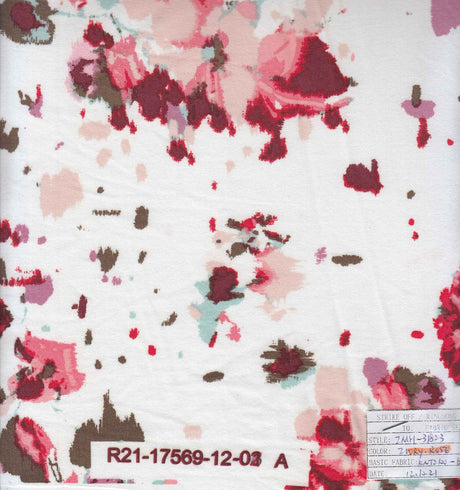 Brushed DTY Floral Print Fabric Soft Stretch Knit 58/60" Wide