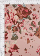 Floral Brushed DTY Stretch Knit Blush Mauve