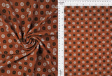1 Yard Ditsy Geo Flower DTY Brushed Knit Fabric Soft Stretch 58 Inches Wide