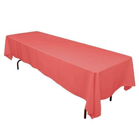 Coral 100% Polyester Rectangular Tablecloth 60″ x 126″