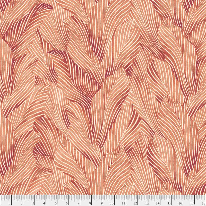 Cotton Wideback Fabric 108" Earth Tones Orange Leaf