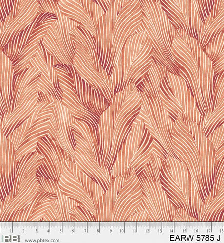 Cotton Wideback Fabric 108" Earth Tones Orange Leaf