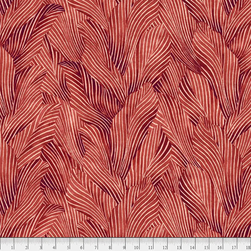 Cotton Wideback Fabric 108 Earth Tones Red Leaf